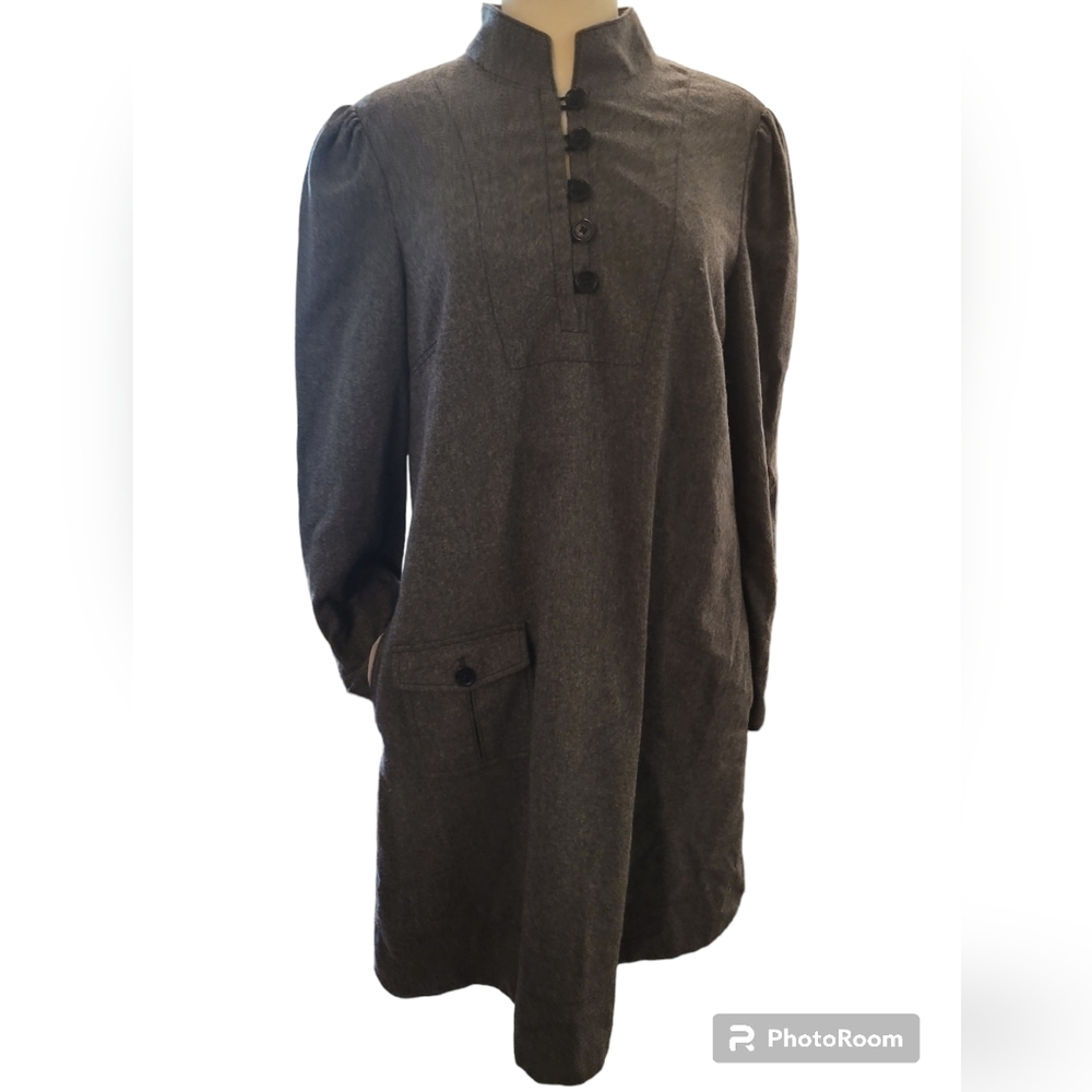 Marc Jacobs Charcoal Gray Wool Blend Dress
